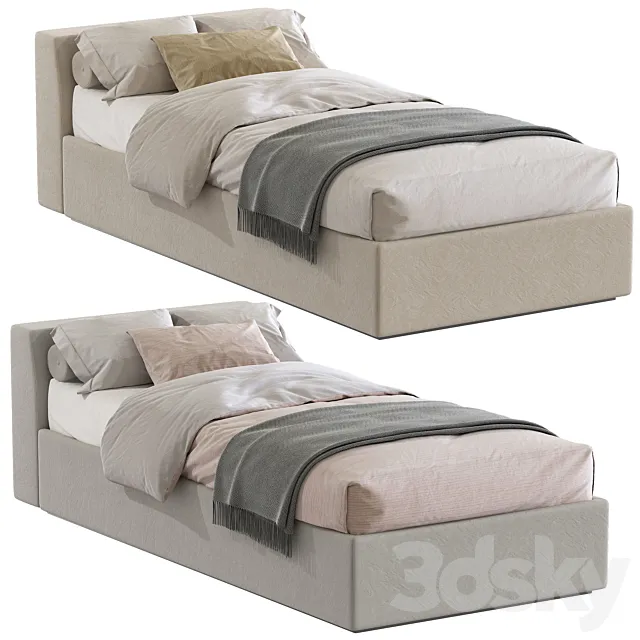 Contemporary style bed 3D Model Contemporary style bed 3D Model