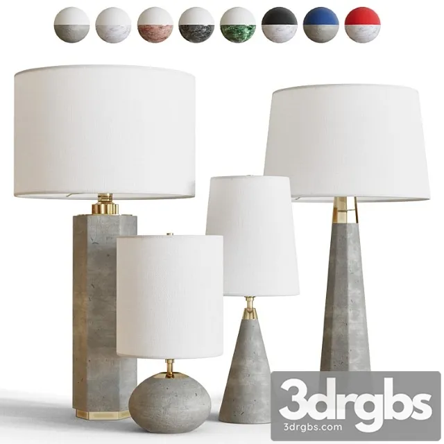 Contemporary table lamps in concrete and marble Contemporary table lamps in concrete and marble