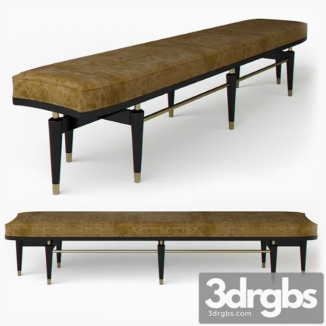 Contemporary upholstered bench 2 3D Model Download