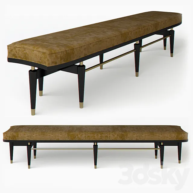 Contemporary upholstered bench 3DModel