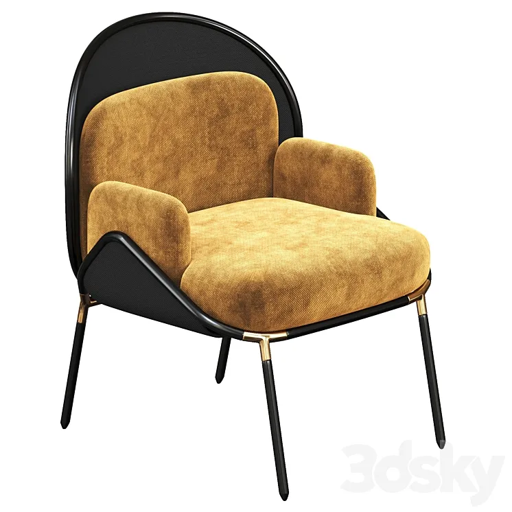 Contemporary visitor armchair MESH LOW BACK 3D Model Free Download