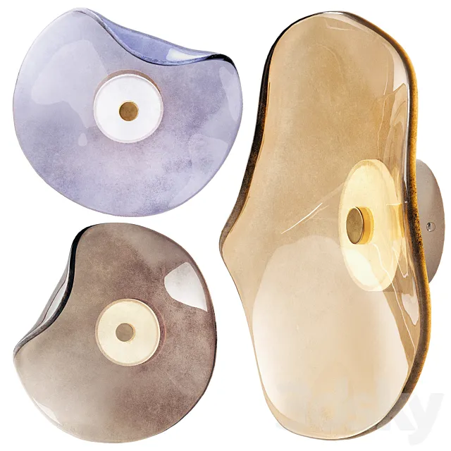 Contemporary Wall Sconce with Glass Shade 3D Model Contemporary Wall Sconce with Glass Shade 3D Model