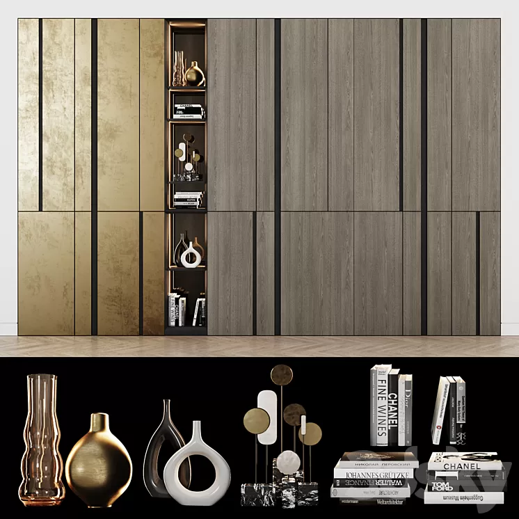 Contemporary wardrobe 02 3D Model Contemporary wardrobe 02 3D Model