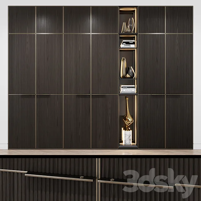 Contemporary wardrobe 04 3DModel