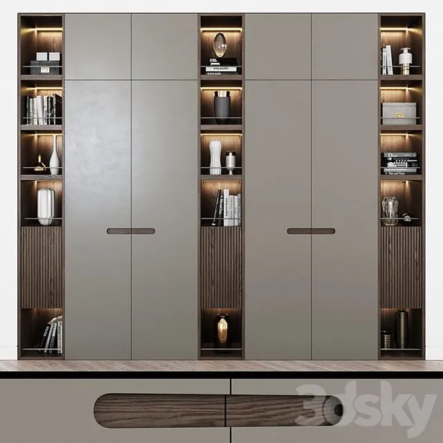 Contemporary wardrobe 08 3D Model
