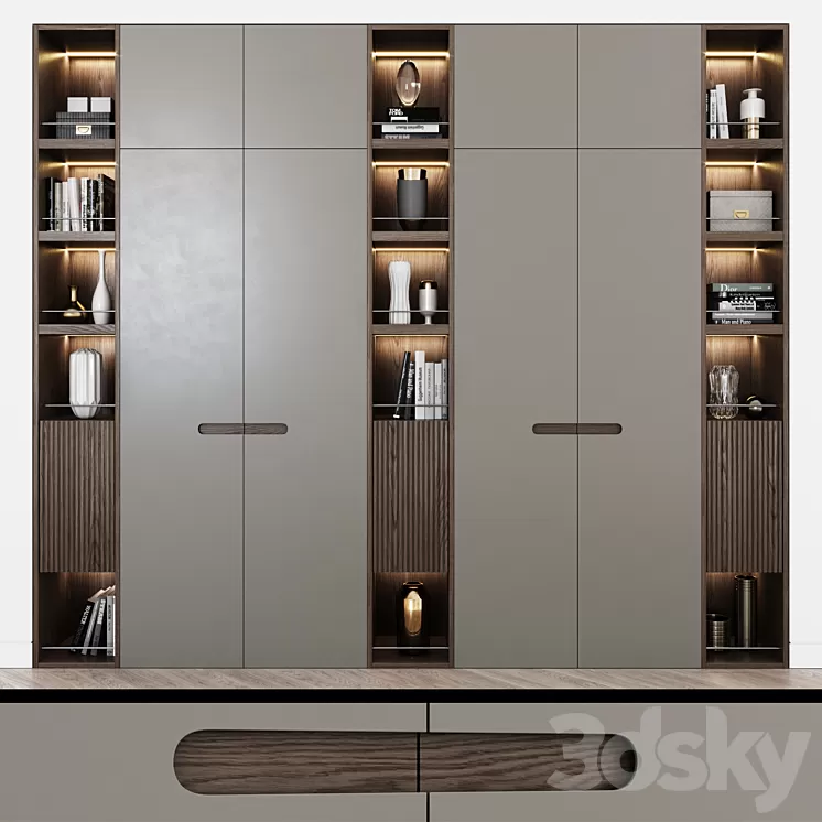 Contemporary wardrobe 08 3D Model