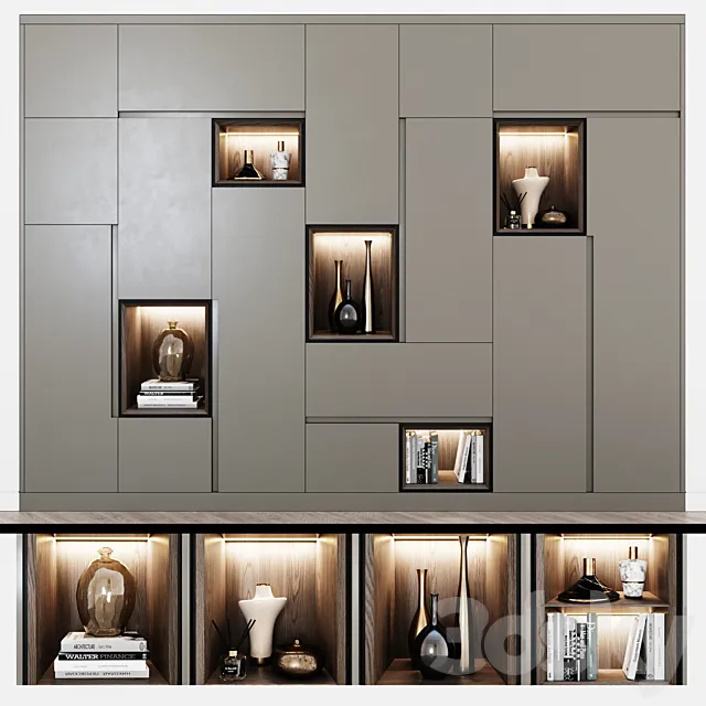 Contemporary wardrobe 09 3D Model