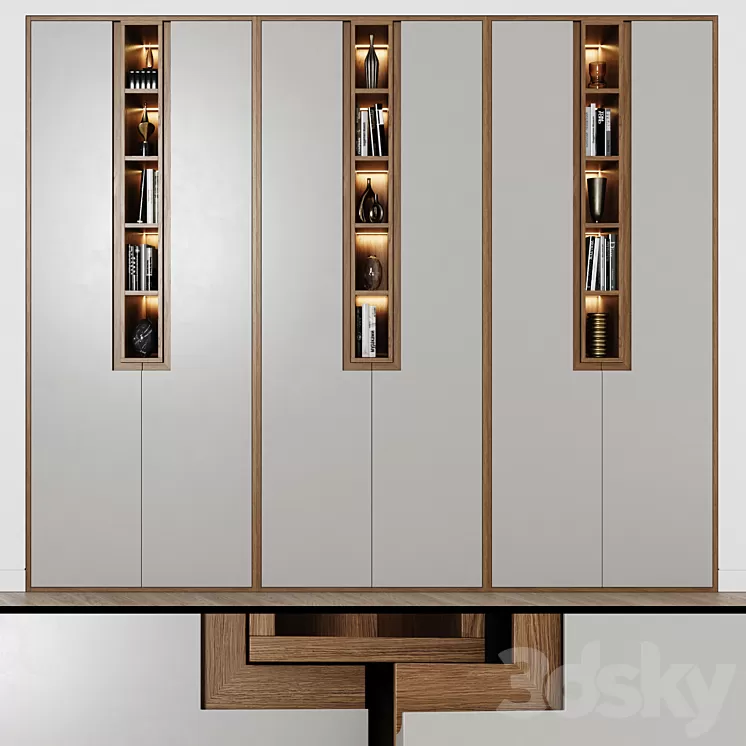 Contemporary wardrobe 30 3D Model Free Download