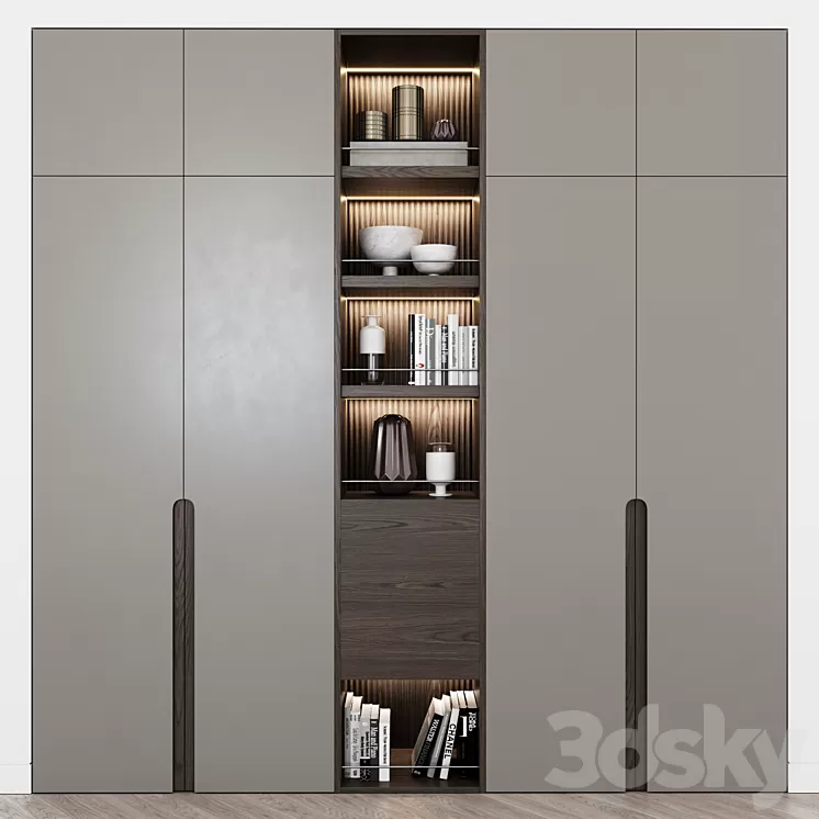 Contemporary wardrobes 05 3D Model
