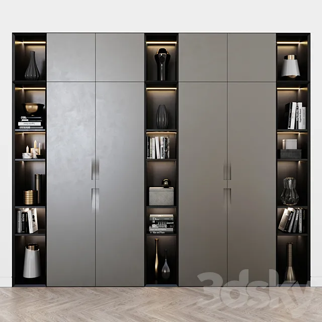 Contemporary wardrobes 06 3D Model