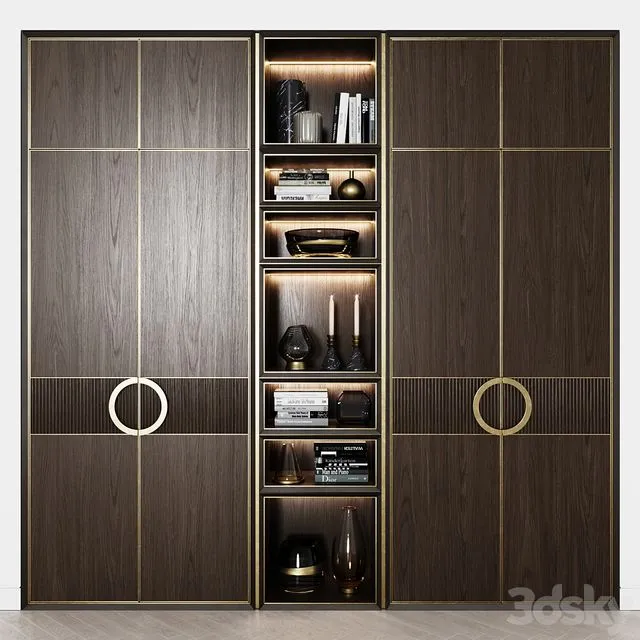 Contemporary Wardrobes 34 with decor 3D Model