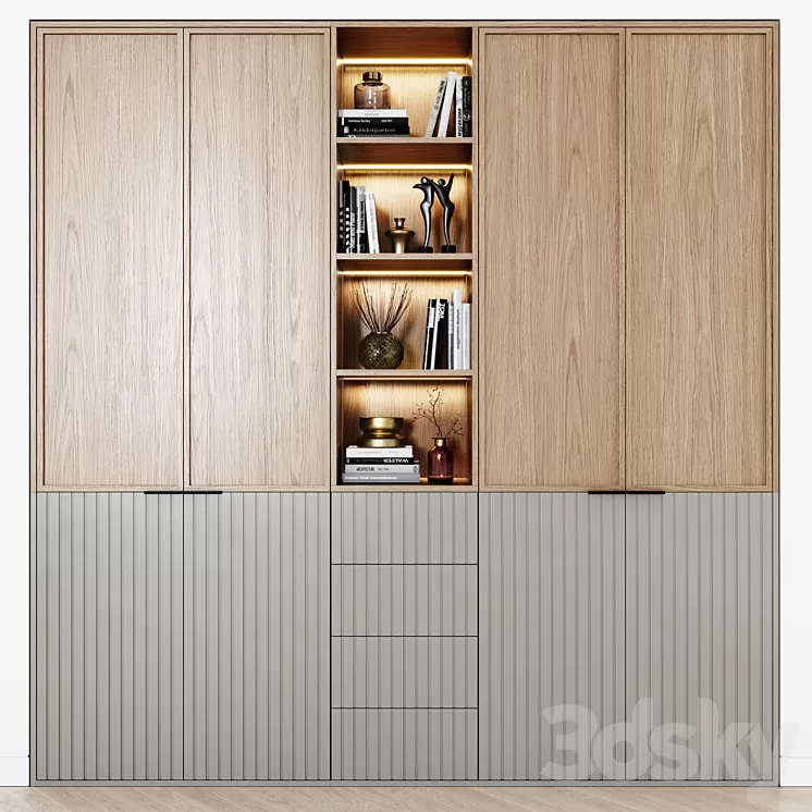Contemporary wardrobes 37 3D Model Free Download