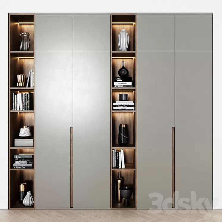 Contemporary wardrobes 38 3D Model Free Download