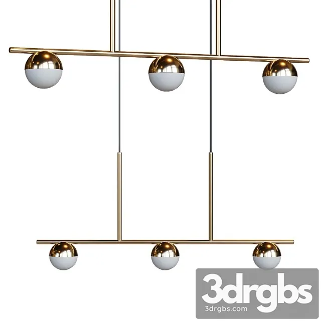 Contina 3 light island pendant light – brass Contina 3 light island pendant light – brass