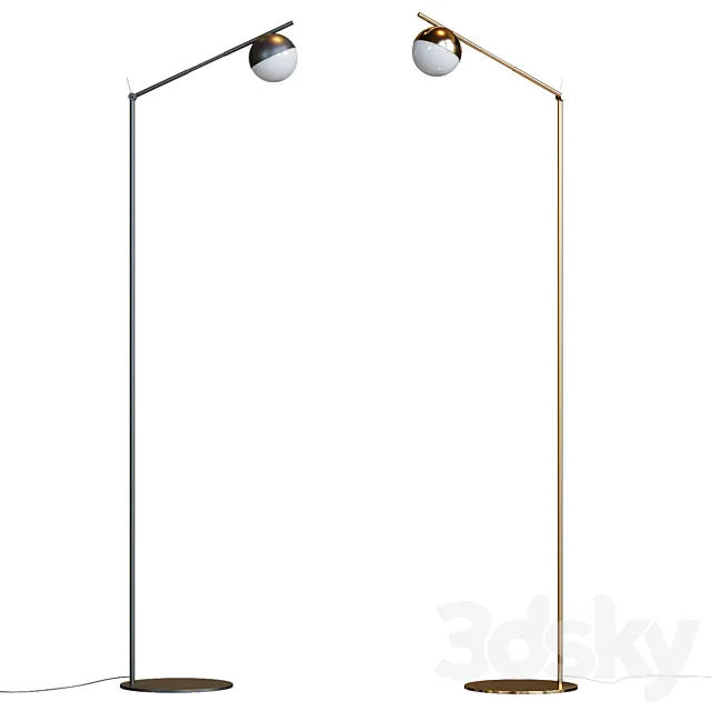Contina Swing Arm Floor Lamp 3D Model Contina Swing Arm Floor Lamp 3D Model