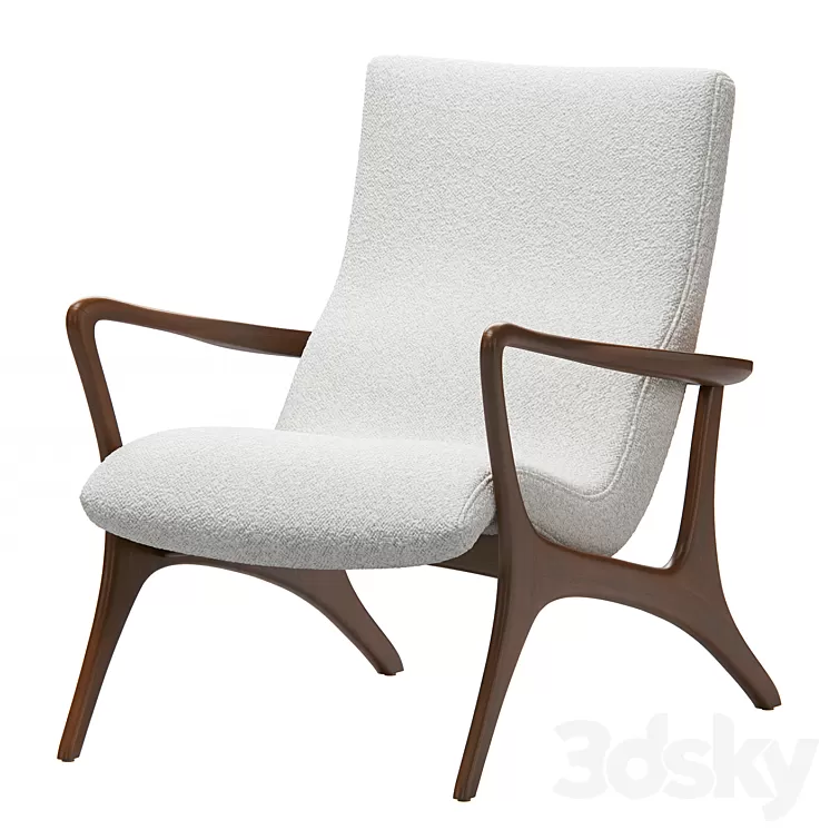 Contour Low Back Lounge Chair by Vladimir Kagan 3D Model Free Download