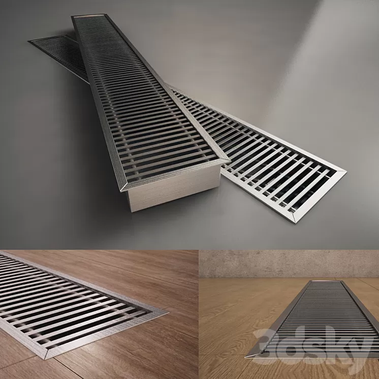 Convector is embedded in the floor 3D Model