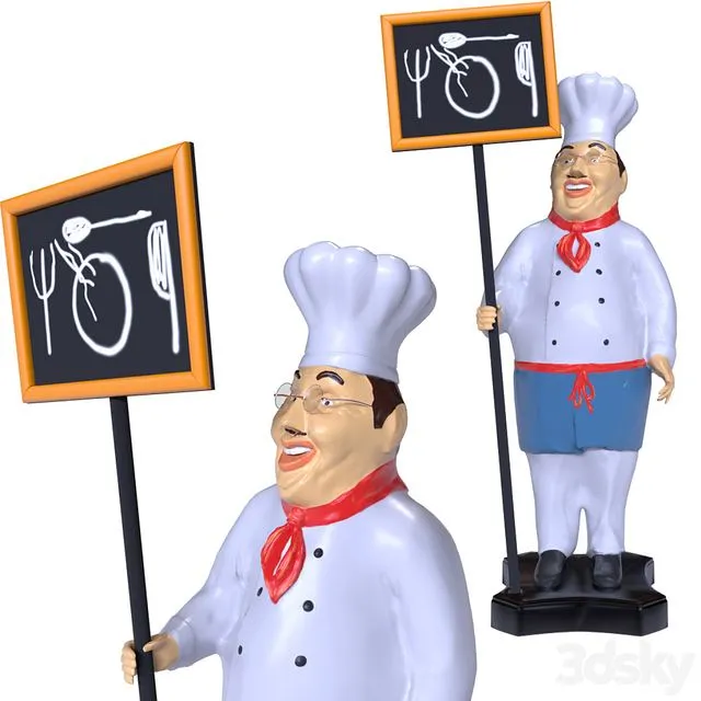 Cook (Chef statue) 3D Model