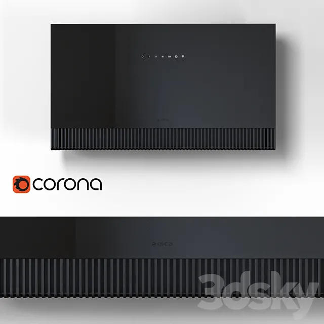 Cooker Hood Elica Super Plat 3D Model Cooker Hood Elica Super Plat 3D Model