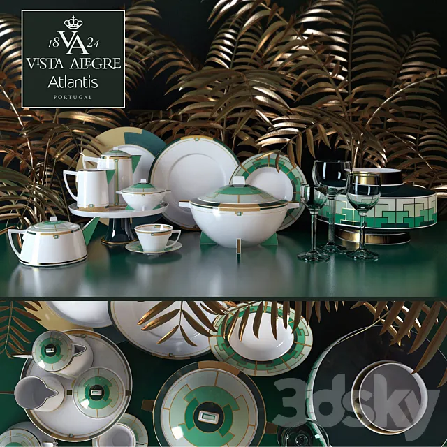 Cookware Set EMERALD factory Vista Alegre 3DModel Cookware Set EMERALD factory Vista Alegre 3DModel