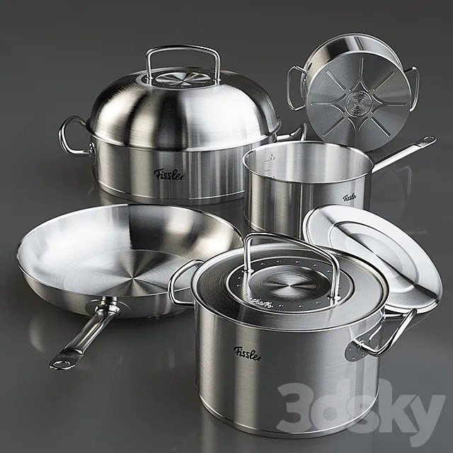 Cookware set Fissler Original Pro 3DModel