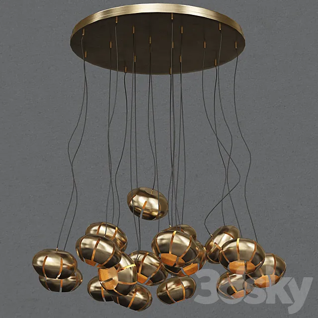 Cool Cluster Chandelier Glamorous 3DModel