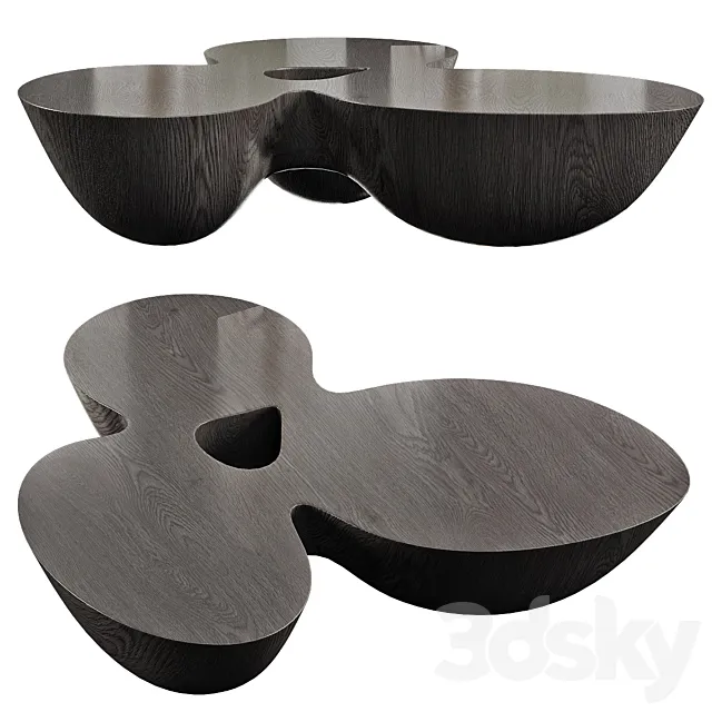 Cool concrete Coffee tableQuark by Emmanuel Babled 3DModel