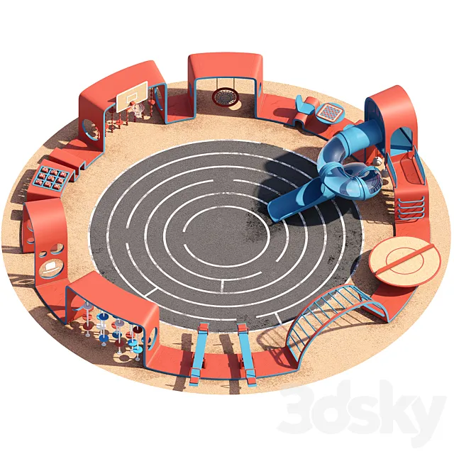 COOL RIBBON Children’s Play Complex 3D Model COOL RIBBON Children’s Play Complex 3D Model