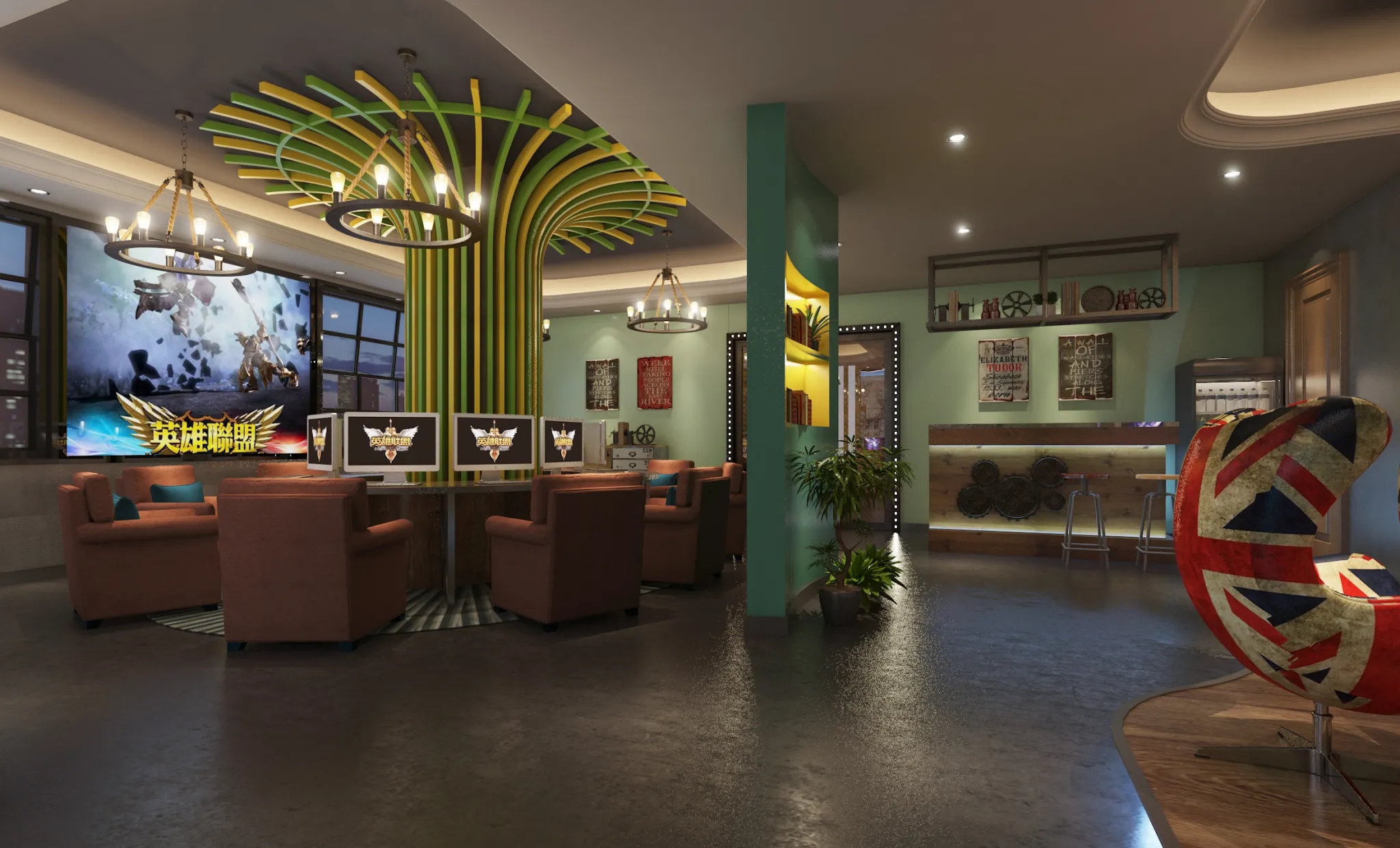 Cooldesign Interior 20 – Public Space – INTERNETCAFE – 09