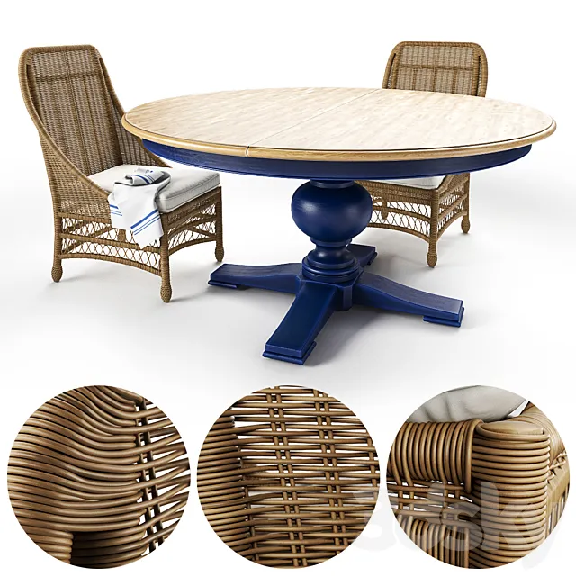 Cooper Round Dining Table 3DModel Cooper Round Dining Table 3DModel