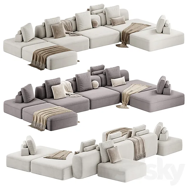 Cooper Sofa By Gianfranco Frigerio 3D Model Cooper Sofa By Gianfranco Frigerio 3D Model