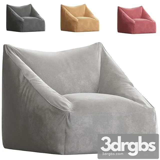 Cooper Velvet Bean Bag chair 3D Model Download Cooper Velvet Bean Bag chair 3D Model Download