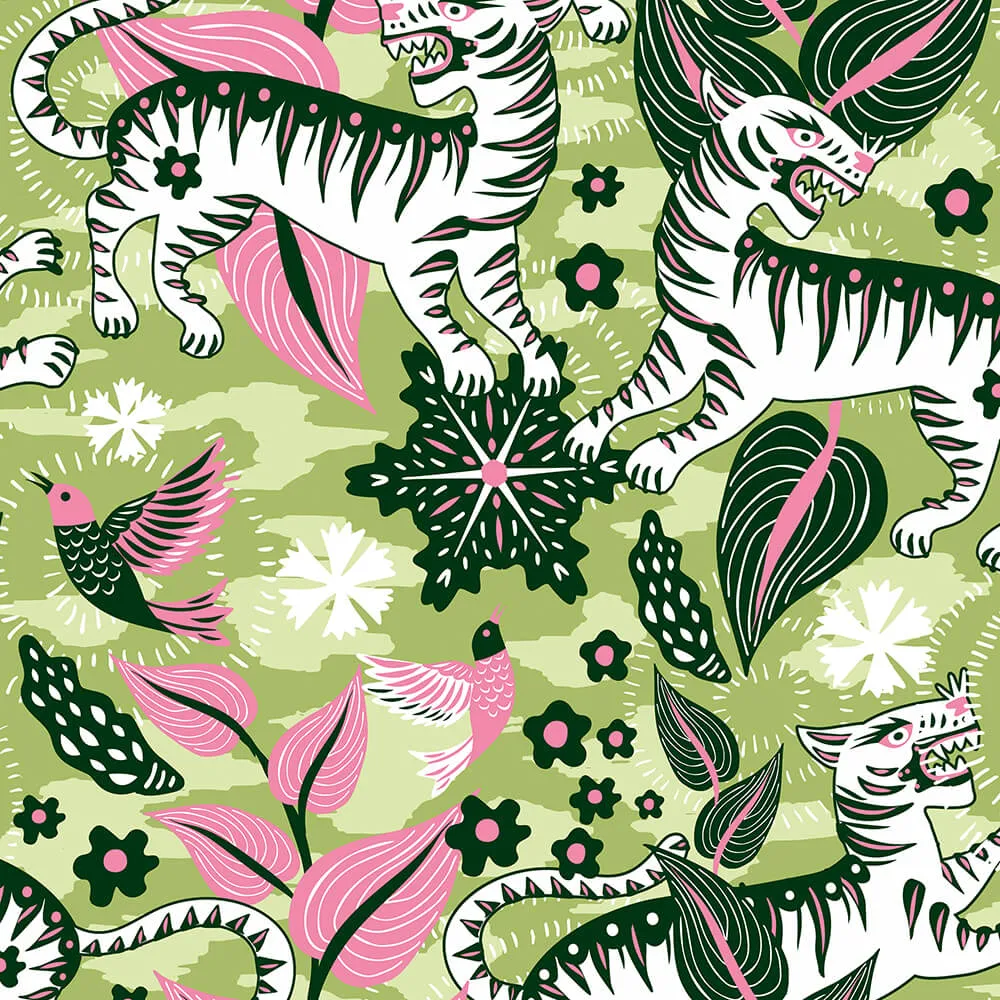 Coordonné – Wallpaper Selva de Tigres 3D Model Coordonné – Wallpaper Selva de Tigres 3D Model