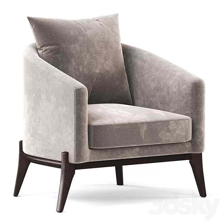 Copeland Chair Orly Natural 3D Model Copeland Chair Orly Natural 3D Model