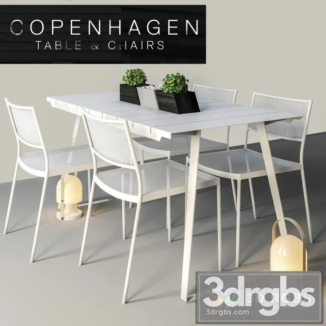 Copenhagen Table and Chair 3D Model Download Copenhagen Table and Chair 3D Model Download