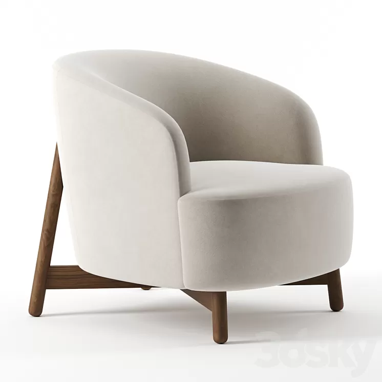 Copine armchair by Porada 3D Model Copine armchair by Porada 3D Model