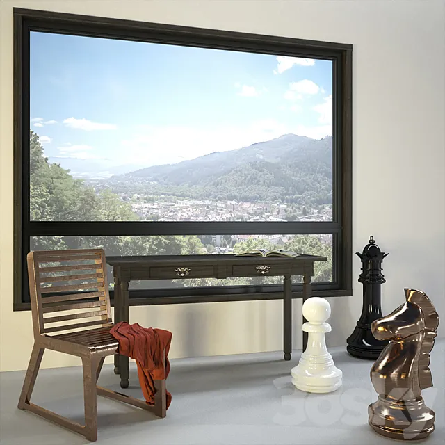 COPPER CHESS BOOK SET 3DModel COPPER CHESS BOOK SET 3DModel