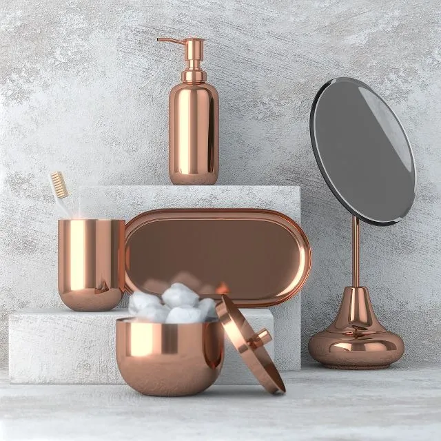 Copper_Gleam_Bath_Collection 3D Model Copper_Gleam_Bath_Collection 3D Model