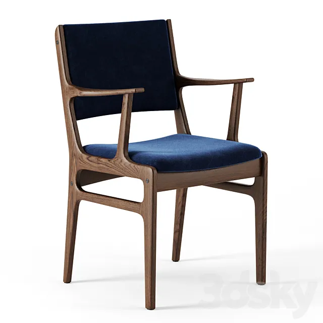 Coppice Upholstered Dining Armchair by Westelm 3DModel