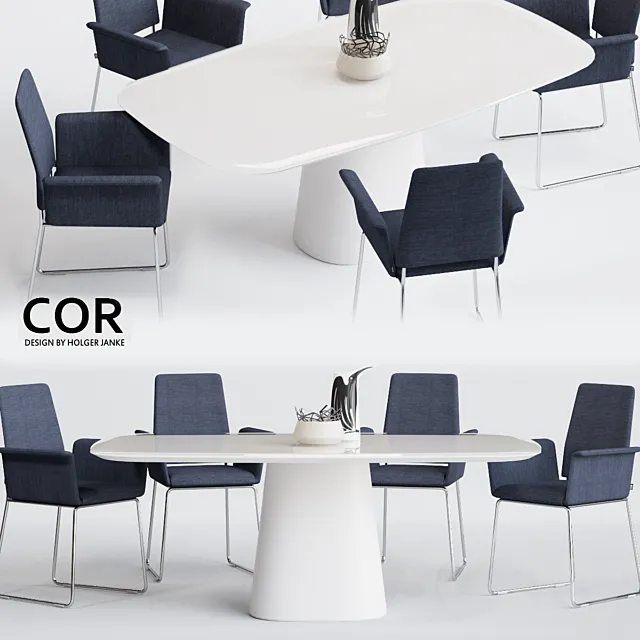 COR Fino Chair and Conic Table 3DModel COR Fino Chair and Conic Table 3DModel