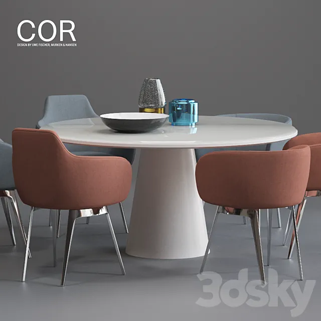 COR Roc chair and Conic Table 3DModel COR Roc chair and Conic Table 3DModel