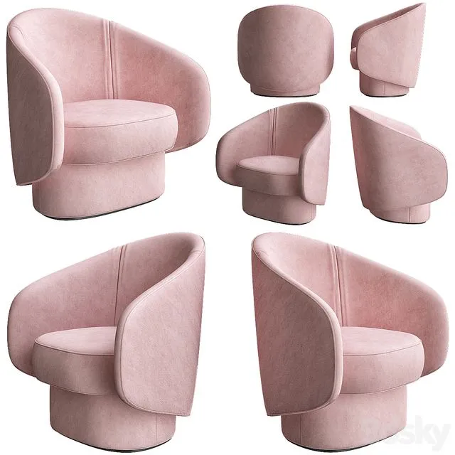 COR ROC Fabric easy chair 3D Model COR ROC Fabric easy chair 3D Model