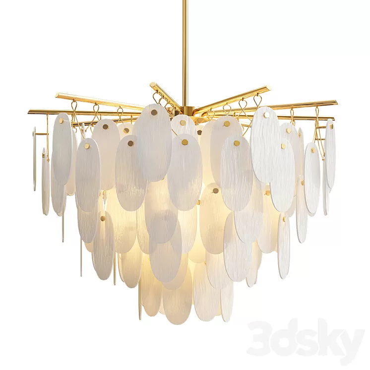 Cora waterfall chandelier 3D Model