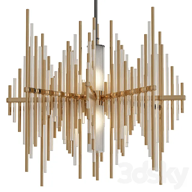 Corbett Lighting 238-42 Gold Leaf 3D Model
