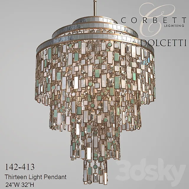 Corbett lighting Dolcett 3D Model Corbett lighting Dolcett 3D Model