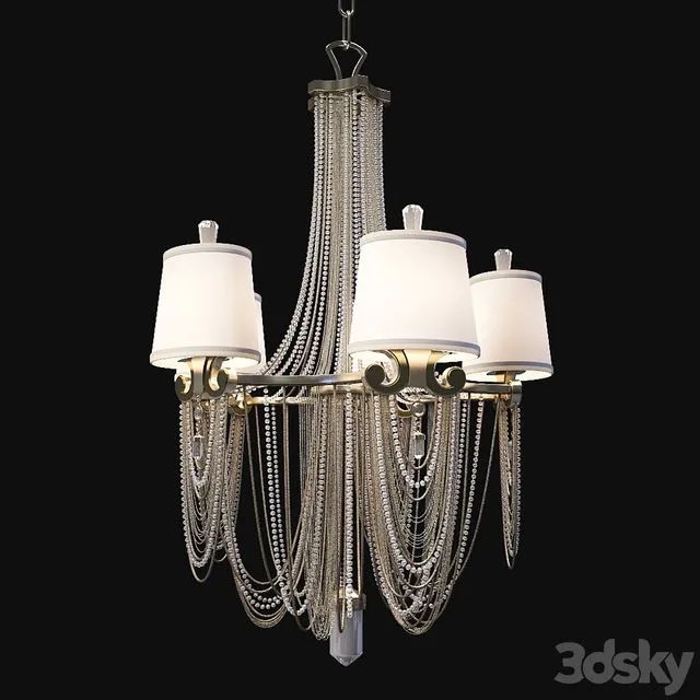 Corbett Lighting Five Light Chandelier 3D Model Corbett Lighting Five Light Chandelier 3D Model