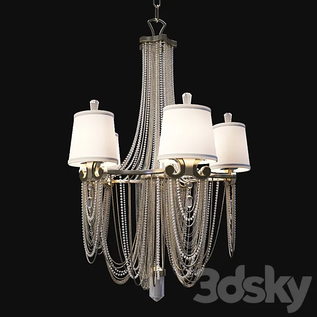 Corbett Lighting Five Light Chandelier 3DModel Corbett Lighting Five Light Chandelier 3DModel