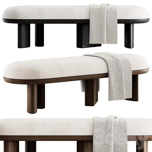 Corbu Bench By Demuro Das 3D Model Corbu Bench By Demuro Das 3D Model