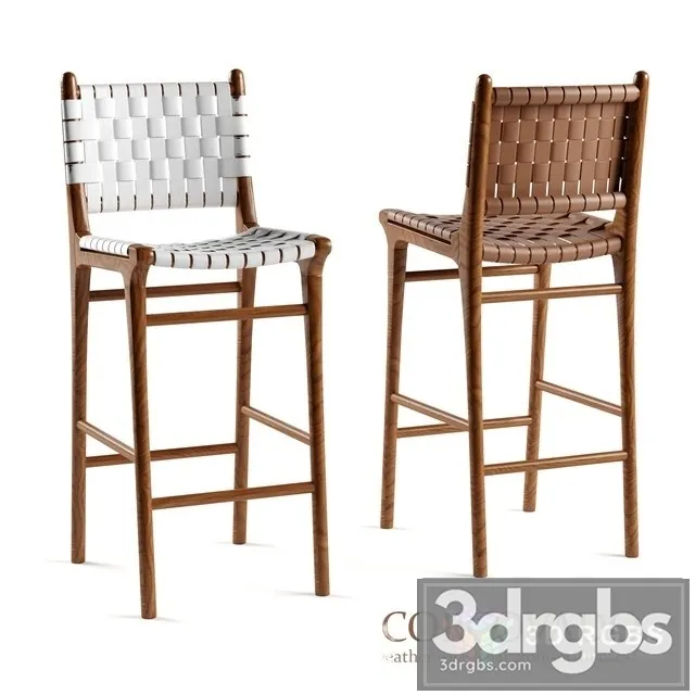 Corcovado Leather Weave Barstool 3D Model Download Corcovado Leather Weave Barstool 3D Model Download