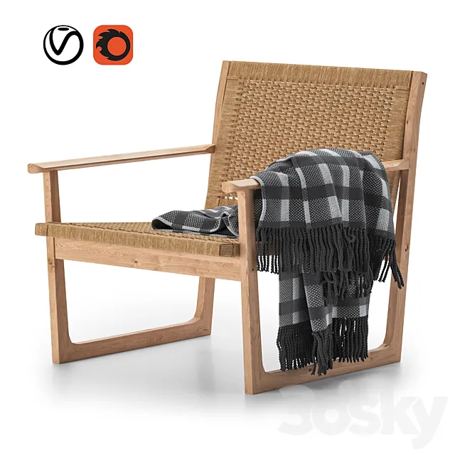 Cordage armchair 3D Model